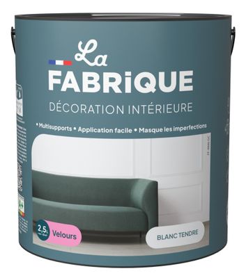 Peinture multi-support velours blanc tendre 2,5 L - LA FABRIQUE
