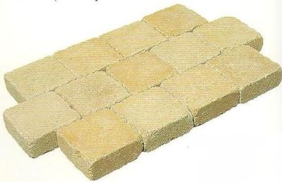 Pavé Arpav Jaune flamme 12 x 12 x 5 cm - MIALANES