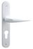 Demi-ensemble de poignée Pianosa 195 mm aluminium blanc à cylindre vis apparentes ALPERTEC