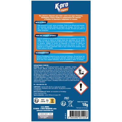 Cassettes antimites et larves par 2 -K-PRO