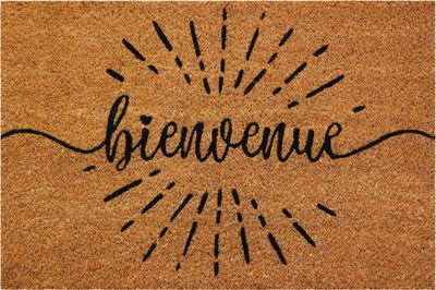 Tapis coco texte bienvenue Cali 40 x 60 cm - ID HOME