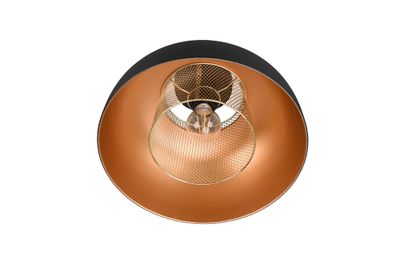 Plafonnier E27 Punch noir et or 40W - REALITY