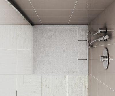 Receveur de douche 80x90 cm résine blanc mat Island - OCEA