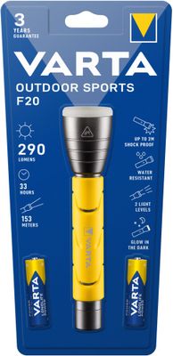Lampe torche aluminium 235 Lumens SPORT avec piles - VARTA