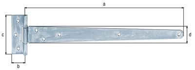 Penture anglaise 500 mm zinguée ALBERTS