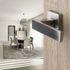 Poignées de porte sur rosaces carrées sans trou Loft nickel mat ALPERTEC