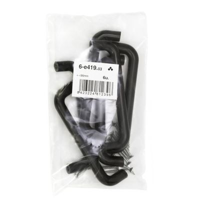 Poignée de meuble  ABS noir entraxe 96 mm par 6 REI