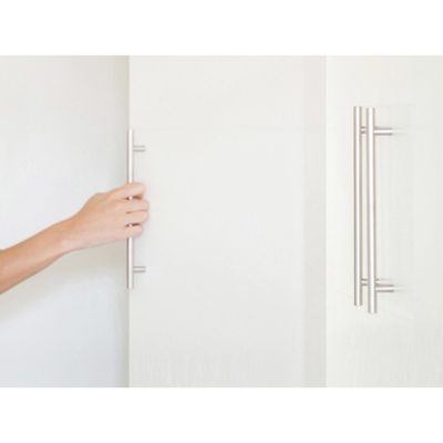 Poignée de meuble cylindrique inox aluminium entraxe 128 mm par 4 REI