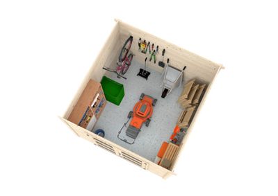 Abri de jardin bois Lya1 Naturel 7,5m2 Livraison à domicile incluse