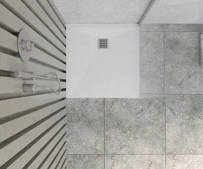 Receveur de douche 80x80 cm résine blanc Monza - OCEA
