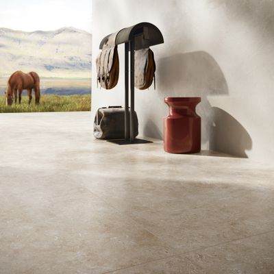 Carrelage sol extérieur beige TRAVIA ép 8,20 mm 30 x 60,4 cm paquet de 1,45 m² ERMES