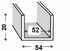 Nez de cloison PVC anthracite 20 x 54 x 20 mm 2,60 m CQFD