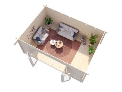 Studio de jardin en bois Lea - Portes pliantes - 19,4 m² intérieur - 26 m² hors-tout - Livraison à domicile incluse - PALMAKO