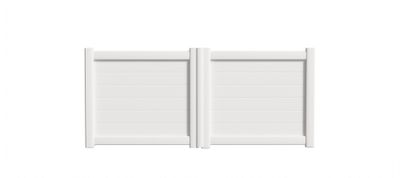 Portail battant aluminium LEO l.3,50 x H.1,75 m blanc  - PREFALU