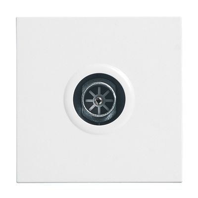 Prise TV mâle 9,52 mm 2 modules finition blanche Mosaic LEGRAND