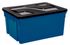 Bac plastique 50 litres bleu marine avec couvercle