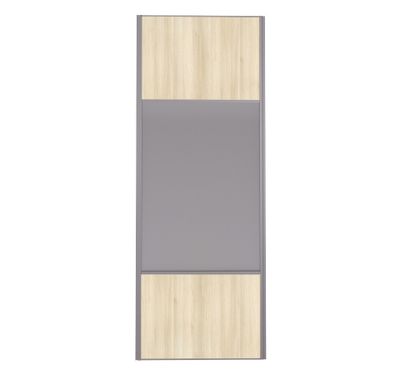 Porte de placard Miroir et Acacia Crème Profil gris H 248,5 x L 62,2 cm YNGENIO