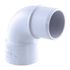 Coude PVC évacuation 87° mâle/femelle Ø40 blanc - FITT