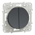 Double Interrupteur va-et-vient anthracite - Odace SCHNEIDER ELECTRIC