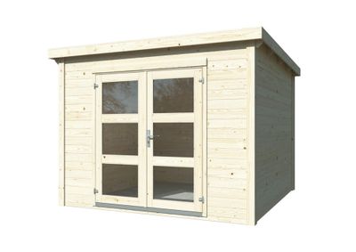 Abri de jardin en bois naturel Lya 1 - 9,2 m² hors-tout - Livraison à domicile incluse - WHITE WOOD