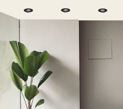 Spot LED encastrable GU10 BBC orientable Noir - Birdy ARLUX