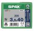 Vis tête fraisée T-star 3,5 x 40 mm par 200 SPAX