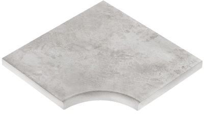 Margelle d'angle droit Nashira Ardèche ton gris NF 50 x 50 x 3,5 cm - FABEMI