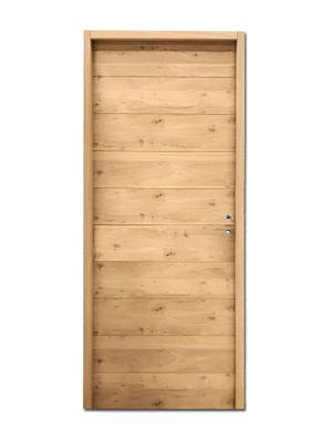 Bloc-porte âme pleine décor plaqué chêne ALTAÏ H.204 X l.83 cm poussant gauche SMIS