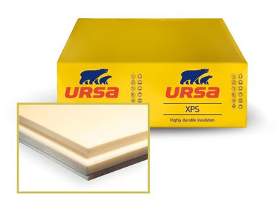 Panneau de polystyrène extrudé rainuré bouveté - Épaisseur 30 mm - l. 0,60 x L.1,25 m URSA