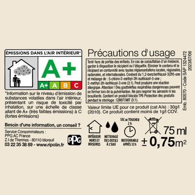 Peinture O'PUR Blanc Cassé 75 ml - RIPOLIN