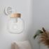 Applique murale GIADA E27 40W blanc et bois - BRILLIANT