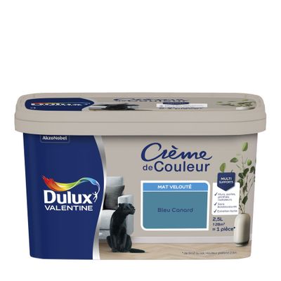 Peinture Crème de Couleur Bleu Canard mat 2,5 L - DULUX VALENTINE