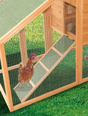 Poulailler en bois bi corps 2,13 m² double toit bitumé, Livraison à domicile incluse - HABRITA