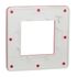 Plaque de finition 1 poste rouge/ blanc - Unica studio SCHNEIDER ELECTRIC