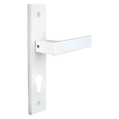 Poignées de porte Loft blanc mat à cylindre ALPERTEC