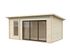 Sauna extérieur Palmako Sanna 6 places baie coulissante double vitrage -  18,3 m² - PALMAKO
