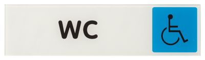 Plaque signalétique adhésive Wc 170 x 45 mm THIRARD