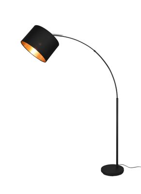 Lampadaire E27 Bolivia noir et or 10W - REALITY