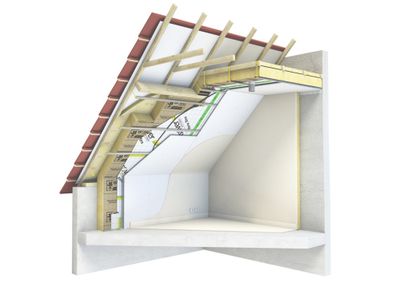 Rouleau de laine de verre pour combles aménagés - Épaisseur 200 mm - 1,20 x L.3,00 m ISOVER