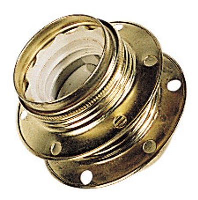 Douille électrique E27 avec double bague laiton - TIBELEC