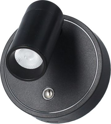 Spot LED mural en saillie orientable et sans fil blanc dynamique CCT Noir - Noli ARLUX