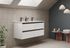 Caisson de salle de bains Thana 4 tiroirs L120 x H55 x P45 cm panneau de particules blanc