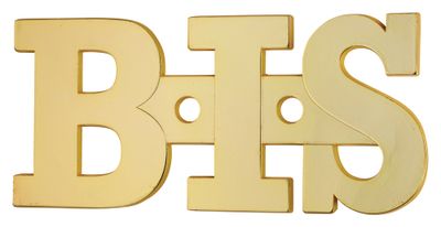 Plaque signalétique lettre Bis à visser hauteur 51 mm laiton THIRARD