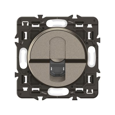 Prise RJ45 Ethernet encastrable catégorie 6 STP Titane - Céliane LEGRAND