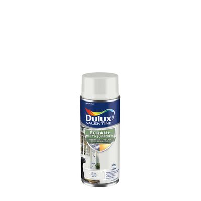 Peinture aérosol Ecran+ Multi-supports Dulux Valentine Satin Blanc 0,4 L