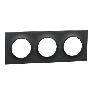 Plaque de finition 3 postes anthracite - Odace 2011 Styl SCHNEIDER ELECTRIC