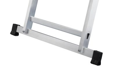 Echelle transformable 3 plans 3 x 7 échelons 4,20 / 5,10 m HobbyStep avec base rapportée aluminium - HAILO