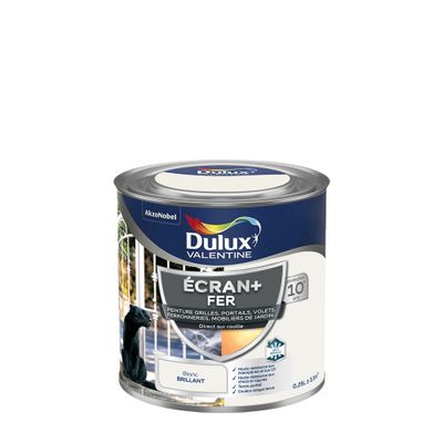 Peinture Ecran+ Fer  Brillant Blanc 250 mL - DULUX VALENTINE