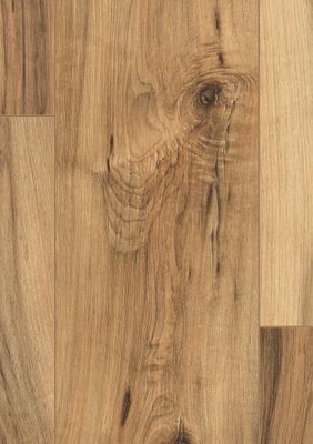 Sol stratifié décor noyer PERGANTI ép 8 mm 19,3 x 129,2 cm AC4 compatible pièce humide 1,99m²/pqt EGGER