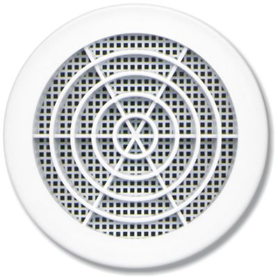 Grille d'aération ronde blanche diamètre 100 mm avec moustiquaire AUTOGYRE